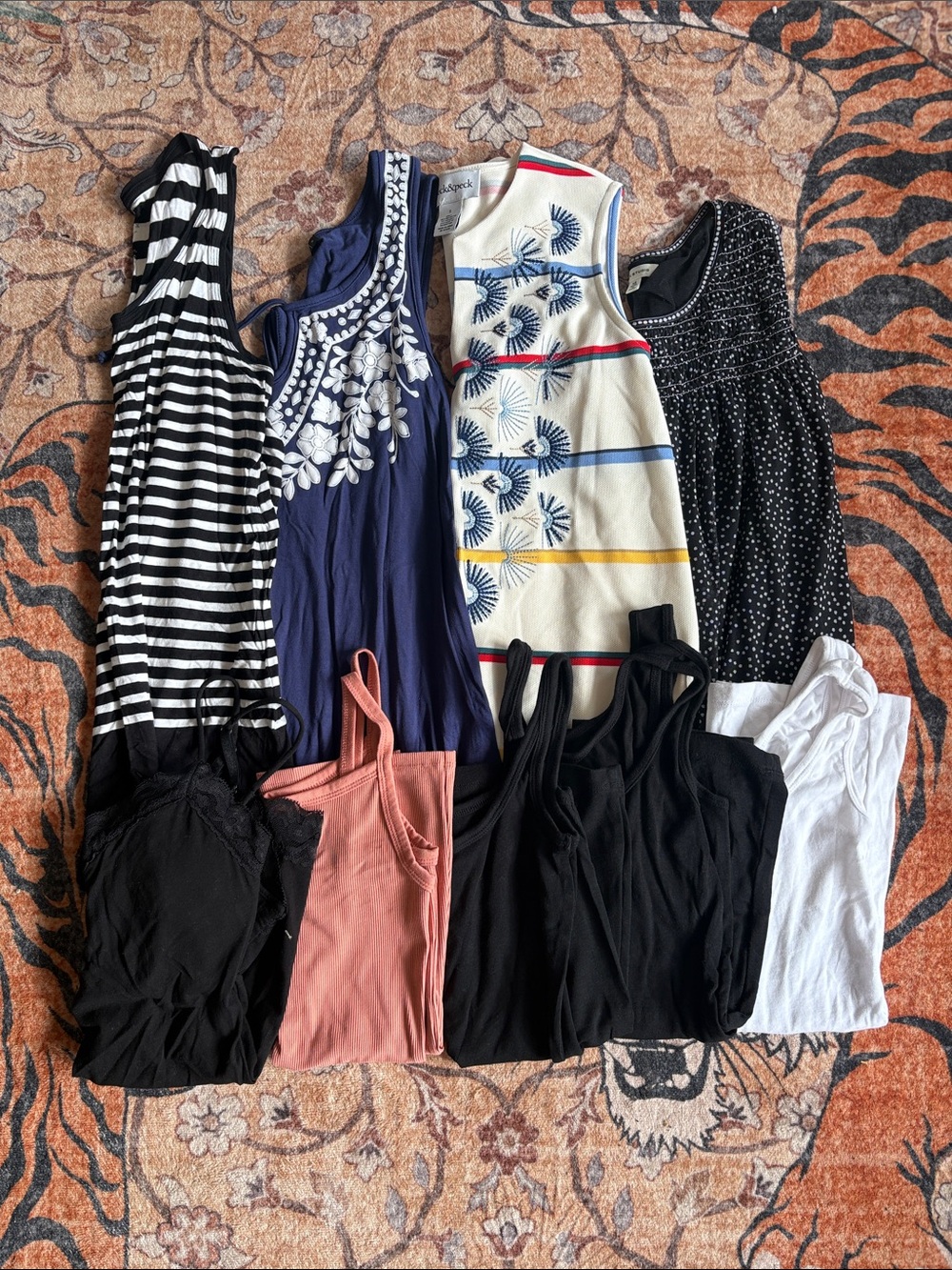 Mixed Women’s Tank & Sleeveless Tops - Black, White, Navy, Cream, Pink